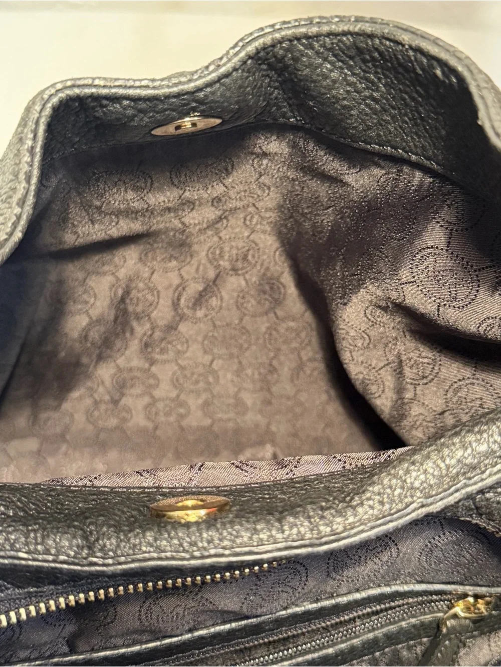 Michael Kors Black Leather Bedford Hobo Bag